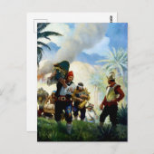 "Pirates and Plunder" van NC Wyeth Briefkaart (Voorkant / Achterkant)