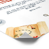 Pirates Baby shower Bedankt Teken Poster (Hoek)