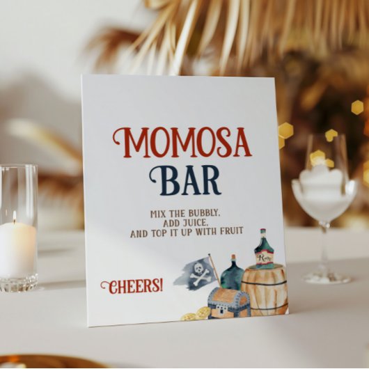 Pirates Baby shower Momosa Bar Poster