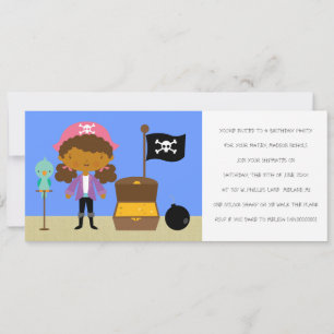Pirates Birthday Party Invitations (voor meisjes) Kaart