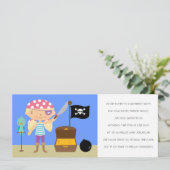 Pirates Birthday Party Invitations (voor meisjes) Kaart (Staand voorkant)