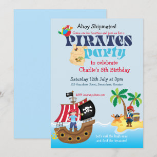 Pirates Birthday Party Kaart