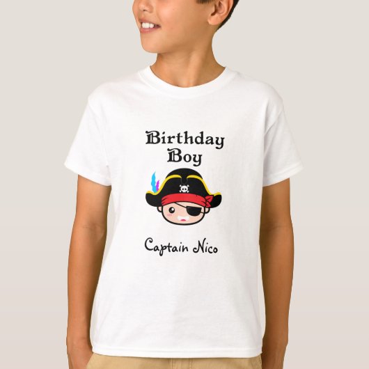 Pirates Birthday Personalized T-shirt (Voorkant)