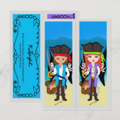 Pirates Bookmark on Postcard Briefkaart (Voorkant / Achterkant)