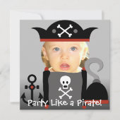 Pirates Boy party als een pirate Birthday nodigt Kaart (Voorkant)