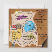 Pirates Boy Pirate Ship Birthday Invitations Kaart (Achterkant)