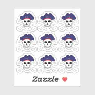 Pirates & Captain Jack, Skull X botten/Set Sticker