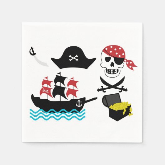 Pirates Cocktail Napkin Servet (Voorkant)