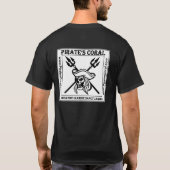 Pirate's Coral Mannen Black T-Shirt (Achterkant)