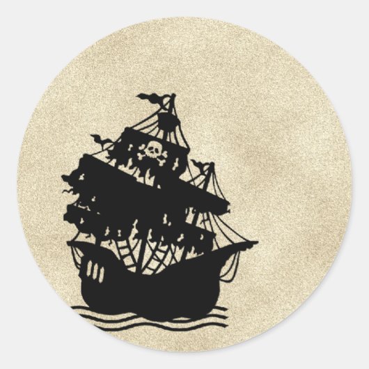 Pirates Cove Halloween Ronde Sticker (Voorkant)