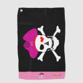 Pirates flag & Captain Grace monogrammed Golf Golfhanddoek (Voorkant)