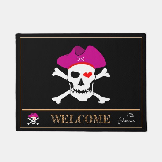 Pirates Flag & Kapitein Grace, huismats /Welcome Deurmat (Voorkant)