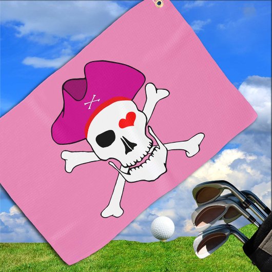 Pirates Flag & Kapitein Grace, Skull /Golf Games G Golfhanddoek