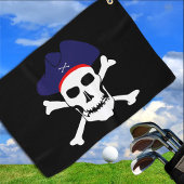 Pirates Flag & Kapitein Jack, Skull/Golf Games Golfhanddoek