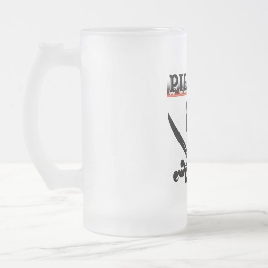 Pirates Frosted Glass Beer Mok (Links)