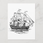  Pirates Galleon, Schets van een schip van 74 Pist Briefkaart (Voorkant)