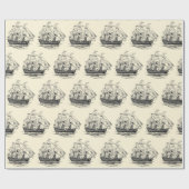  Pirates Galleon, Schets van een schip van 74 Pist Cadeaupapier (Vlak)