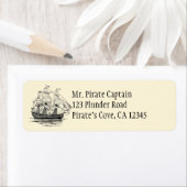  Pirates Galleon, Schets van een schip van 74 Pist Etiket (Insitu)