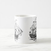  Pirates Galleon, Schets van een schip van 74 Pist Koffiemok (Center)