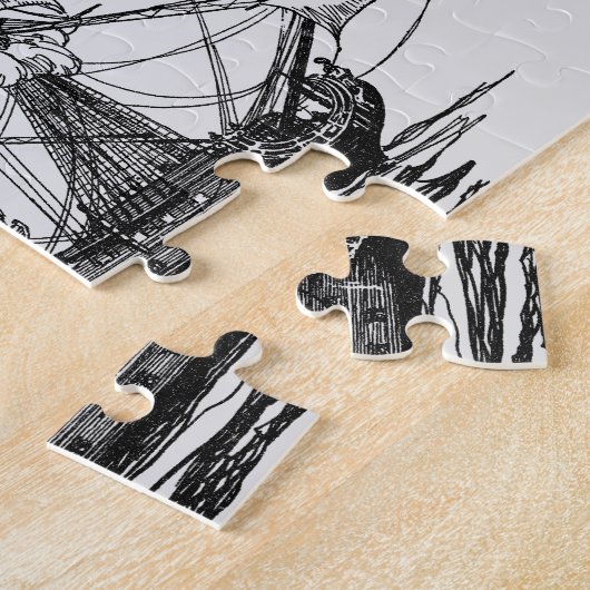 Pirates Galleon, Schets van een schip van 74 Pist Legpuzzel (Zijkant)