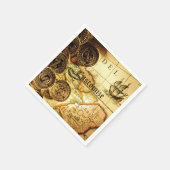 Pirates Gold Treasure Map Napkins Servet (Hoek)