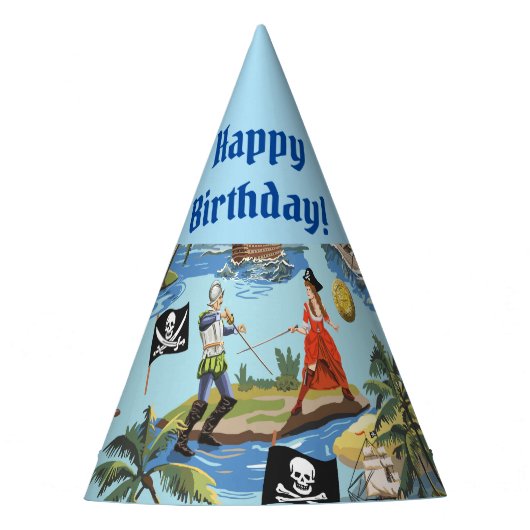 Pirates Happy Birthday Feesthoedjes (Voorkant)