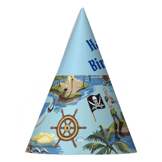 Pirates Happy Birthday Feesthoedjes (Links)