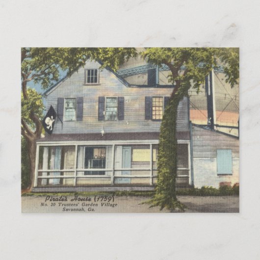 Pirates House Savannah GA vintage Briefkaart (Voorkant)