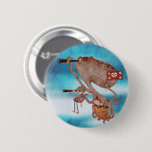 Pirates. Imagination and fantasy, cute and lovely. Ronde Button 5,7 Cm (Voorkant /achterkant)