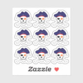 Pirates & Kapitein Jack, Skull X botten/Set 3 Sticker (Vel)