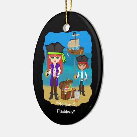 Pirates kerstversient keramisch ornament (Links)