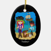 Pirates kerstversient keramisch ornament (Voorkant)