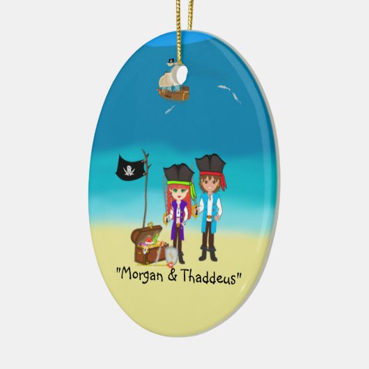 Pirates kerstversient keramisch ornament (Links)