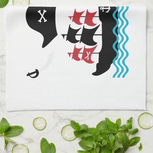 Pirates Kitchen Towel Theedoek (Gevouwen)