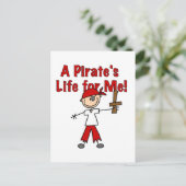 Pirate's Life for Me Tshirts and Gifts Briefkaart (Staand voorkant)