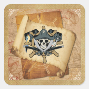 Pirates Life for Me Vierkante Sticker