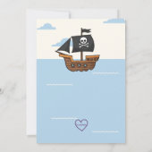 Pirates Life FOUR Me, Pirate 4th Birthday Kaart (Achterkant)