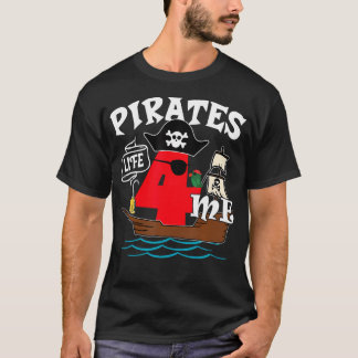 Pirates Life Me Verjaardag Jongen Jaren Oud Verjaa T-shirt