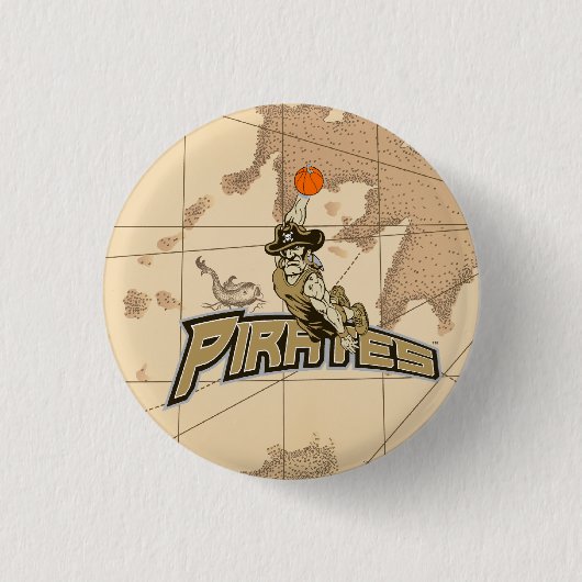 Pirates map mini-knop ronde button 3,2 cm (Voorkant)