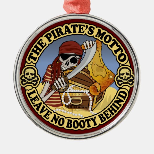 Pirate's Motto Metalen Ornament (Voorkant)