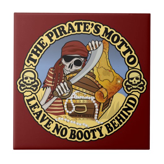 Pirate's Motto Tegeltje (Voorkant)