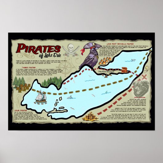 Pirates of Lake Erie Poster Officiële ELE Merch (Voorkant)