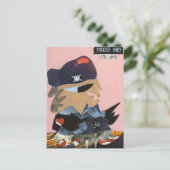 Pirates only weg piraat houdt van de fiets briefkaart (Staand voorkant)