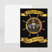 Pirates Party Invitation Kaart (Voorkant / Achterkant)
