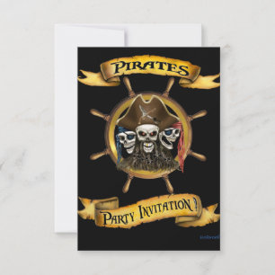Pirates Party Invitation Kaart