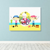 Pirates Photo Schattige Boy [24x18 inch] Canvas (Insitu (Houten vloer))