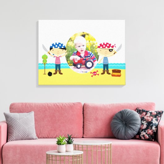 Pirates Photo Schattige Boy [24x18 inch] Canvas (Insitu (Woonkamer))