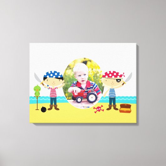 Pirates Photo Schattige Boy [24x18 inch] Canvas (Voorkant)