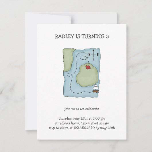 Pirates Pirate Map Kaart (Voorkant)