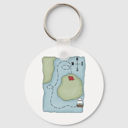 Pirates Pirate Map Sleutelhanger (Voorkant)